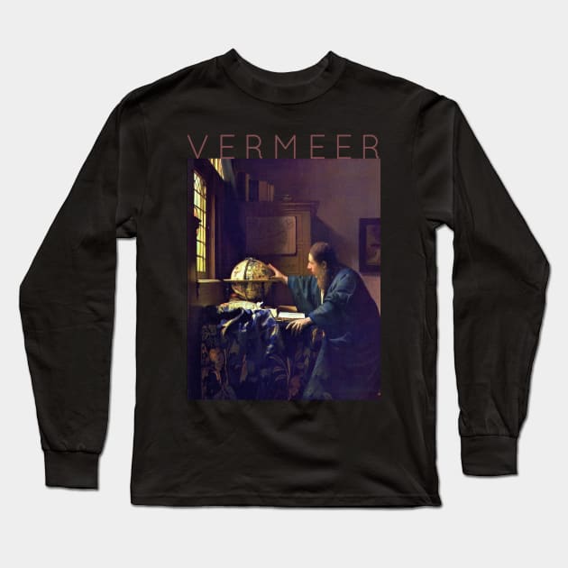 Johannes Vermeer - The Astronomer Long Sleeve T-Shirt by TwistedCity